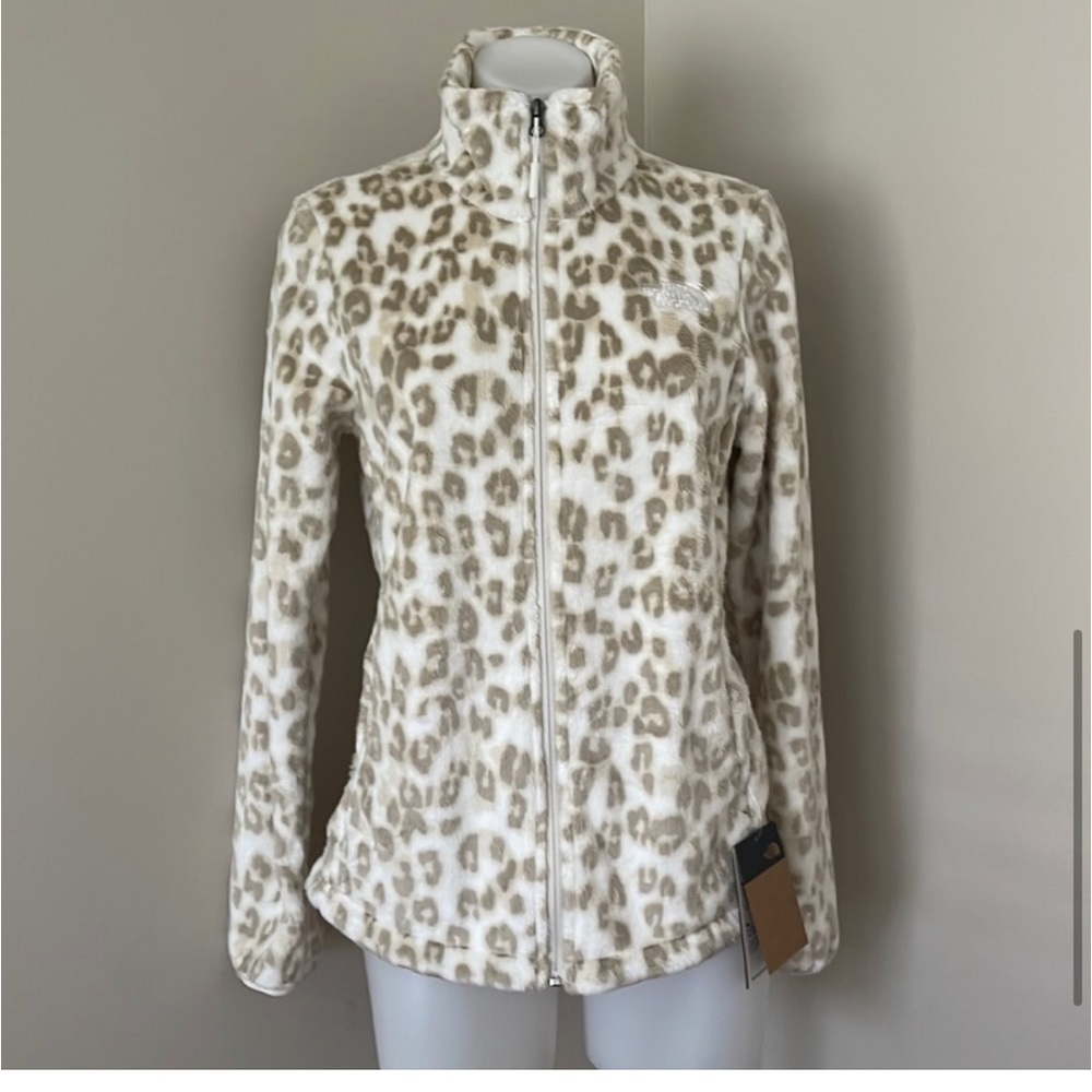 Brand new small New WOT NORTH FACE FLEECE JACKET. Leopard print